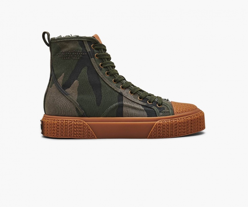 Marc Jacobs The Camo Jacquard High Top Sneakers Camo Multicolor | Australia_MJ52233