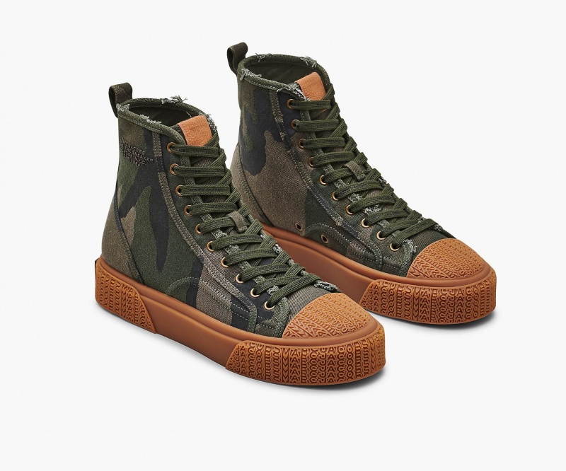 Marc Jacobs The Camo Jacquard High Top Sneakers Camo Multicolor | Australia_MJ52233