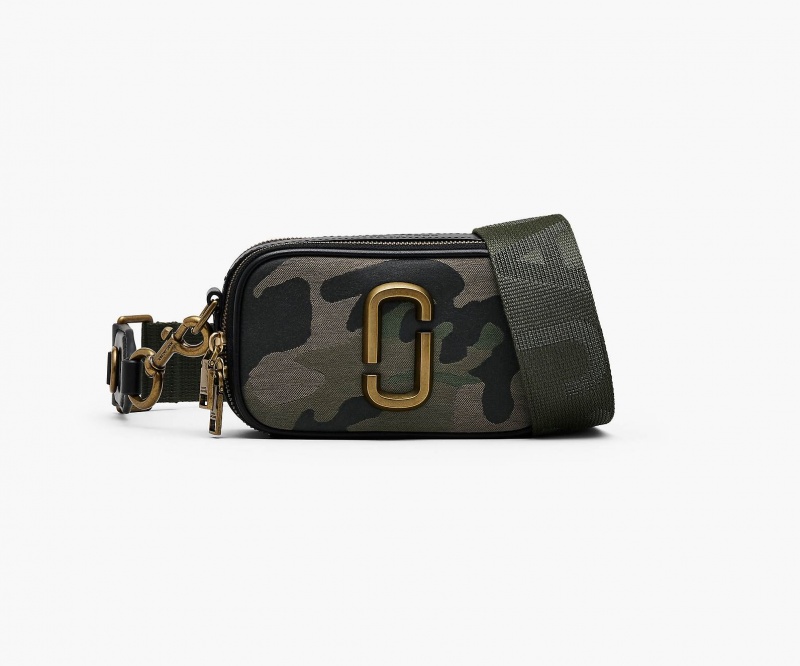 Marc Jacobs The Camo Jacquard Snapshot Crossbody Bags Camo Multicolor | Australia_MJ36151