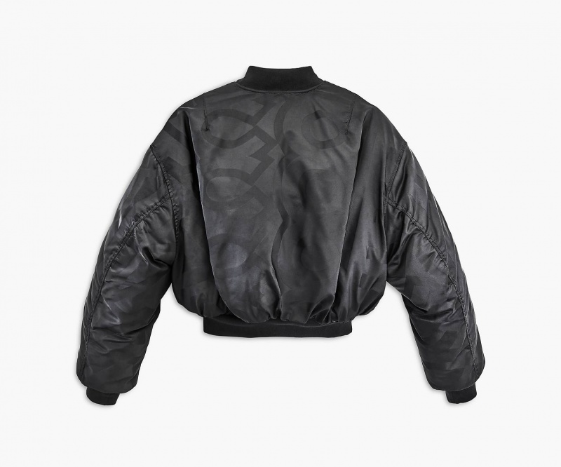 Marc Jacobs The Cropped Bomber Outerwear Black | Australia_MJ64464