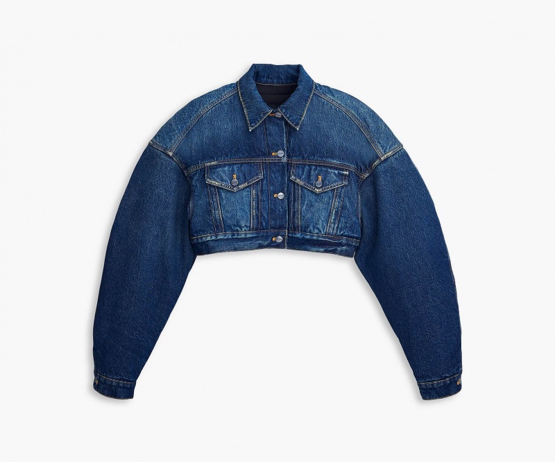 Marc Jacobs The Cropped Padded Outerwear Indigo | Australia_MJ83308