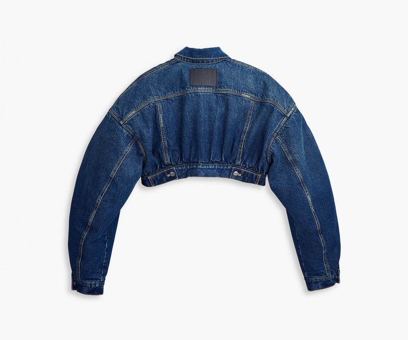 Marc Jacobs The Cropped Padded Outerwear Indigo | Australia_MJ83308