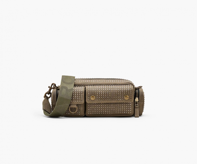 Marc Jacobs The Crystal Canvas Cargo Shoulder Bags Green | Australia_MJ23253