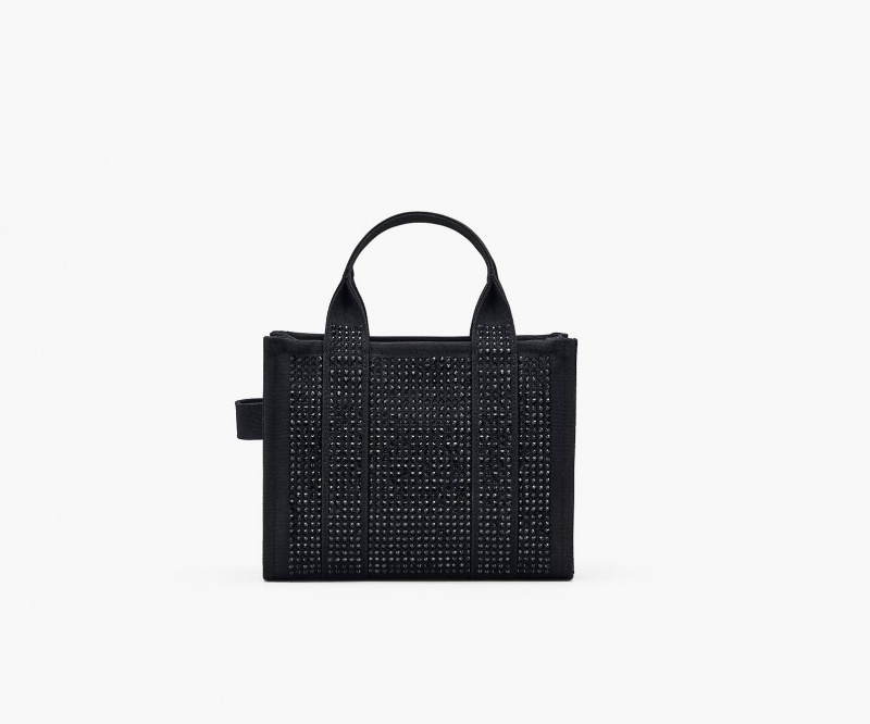 Marc Jacobs The Crystal Canvas Small Tote Bags Black | Australia_MJ94589