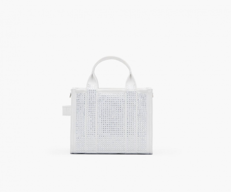 Marc Jacobs The Crystal Canvas Small Tote Bags White | Australia_MJ98817