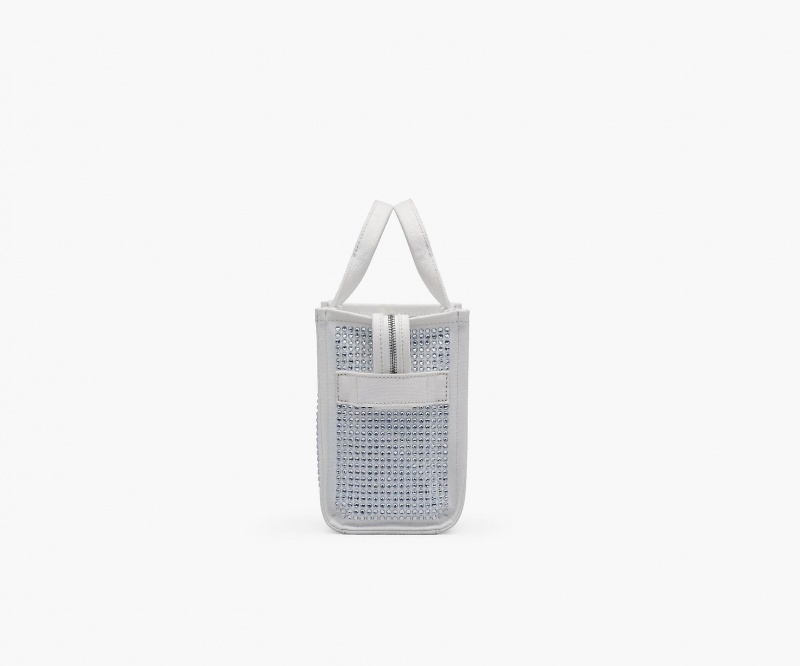 Marc Jacobs The Crystal Canvas Small Tote Bags White | Australia_MJ98817