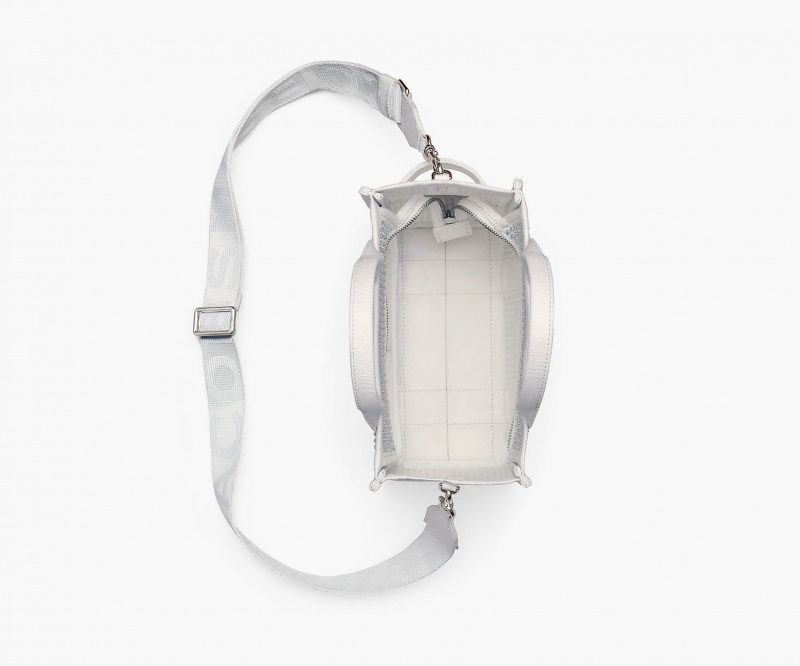 Marc Jacobs The Crystal Canvas Small Tote Bags White | Australia_MJ98817