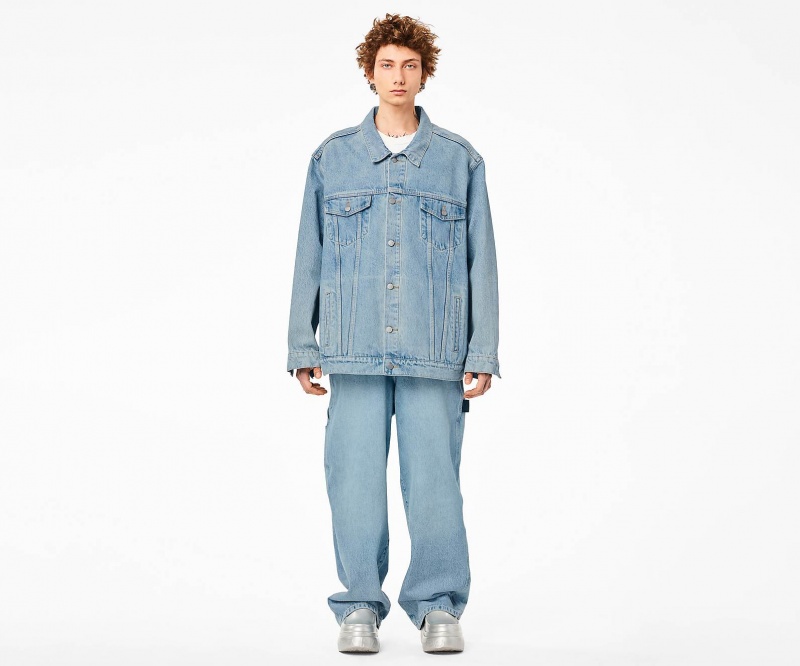 Marc Jacobs The Denim Trucker Outerwear Orange Blue | Australia_MJ90162