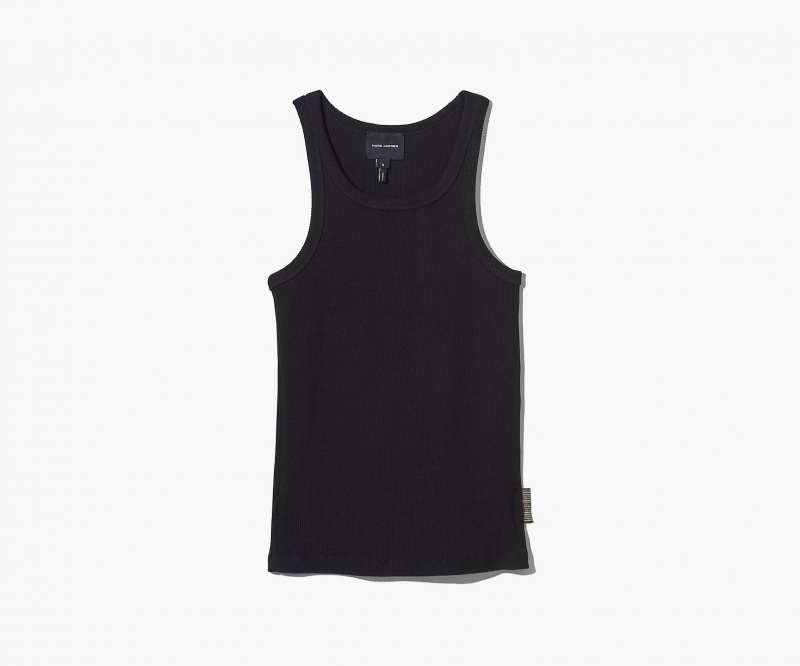 Marc Jacobs The Icon Rib Tank Tops Black | Australia_MJ62888