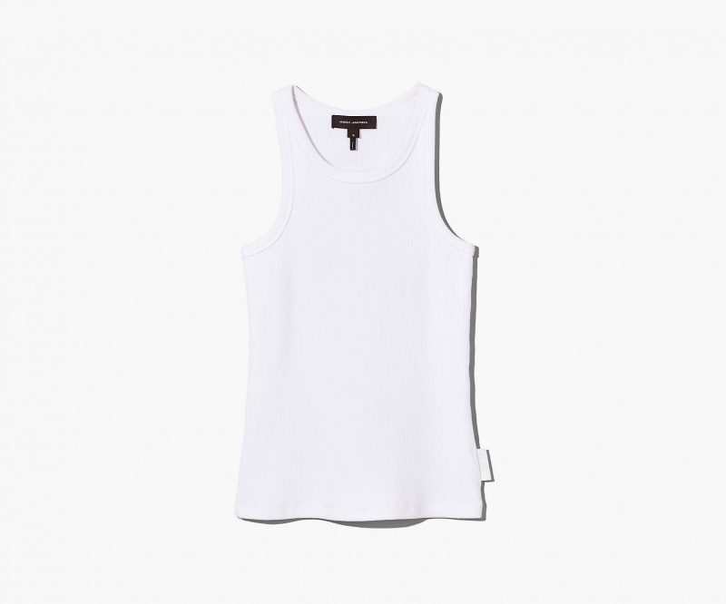 Marc Jacobs The Icon Rib Tank Tops White | Australia_MJ34368