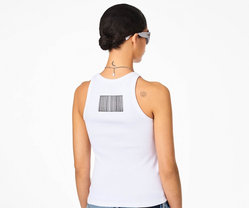 Marc Jacobs The Icon Rib Tank Tops White | Australia_MJ34368