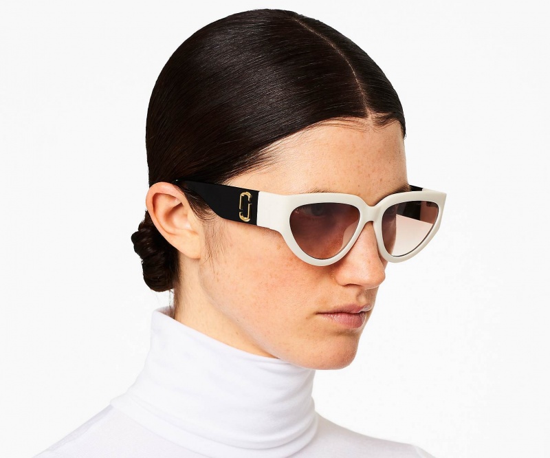 Marc Jacobs The J Marc Cat Eye Sunglasses White / Black | Australia_MJ33180