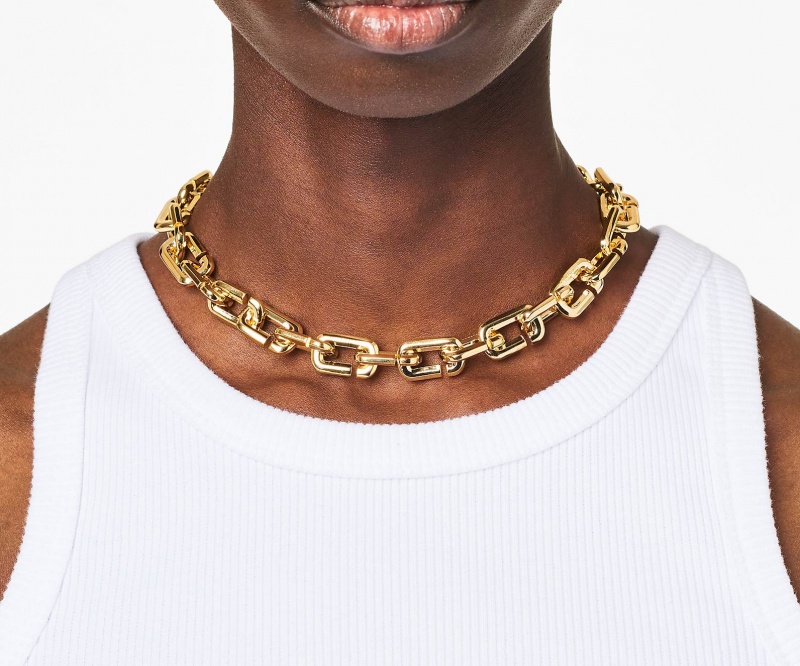 Marc Jacobs The J Marc Chain Link Necklaces Gold | Australia_MJ57822