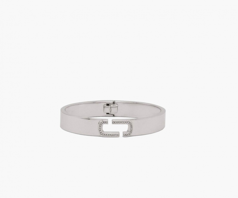 Marc Jacobs The J Marc Crystal Bangle Bracelets Silver | Australia_MJ24078