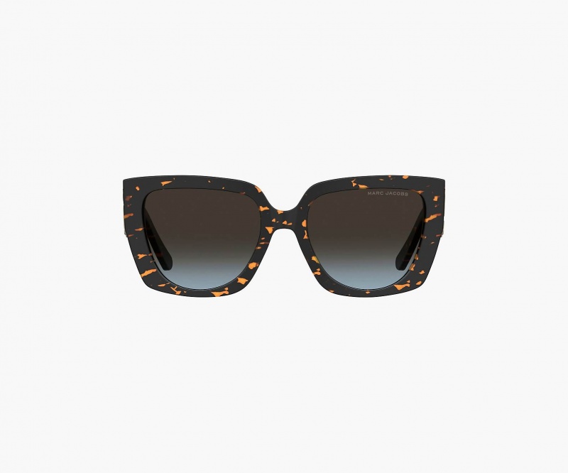 Marc Jacobs The J Marc Square Cutout Sunglasses Black | Australia_MJ81386