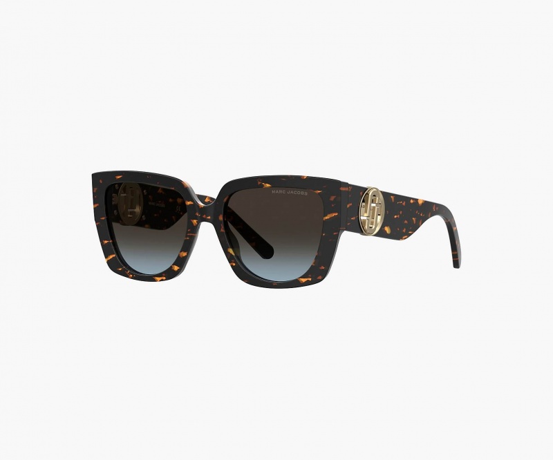 Marc Jacobs The J Marc Square Cutout Sunglasses Black | Australia_MJ81386