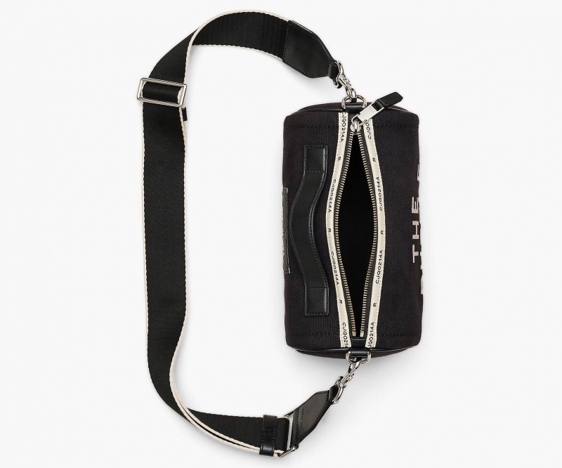 Marc Jacobs The Jacquard Duffle Crossbody Bags Black | Australia_MJ30154