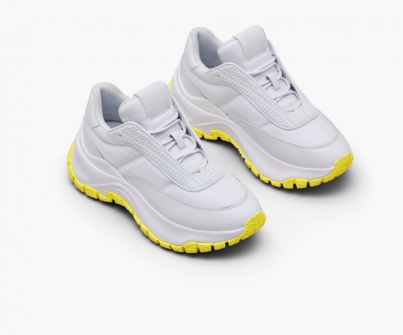 Marc Jacobs The Lazy Runner Sneakers White / Yellow | Australia_MJ51639