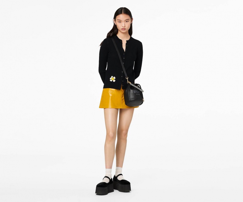 Marc Jacobs The Leather Bucket Bucket Bags Black | Australia_MJ57251