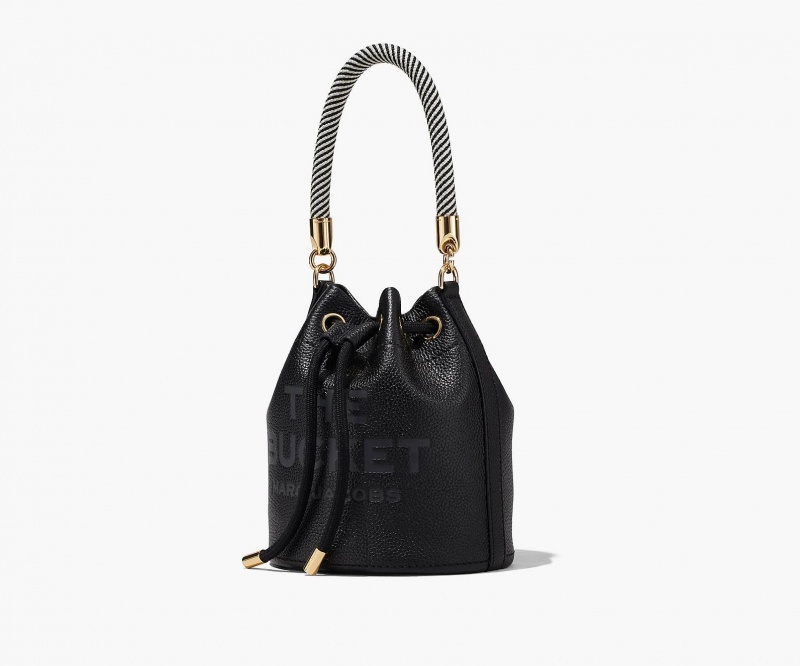 Marc Jacobs The Leather Bucket Bucket Bags Black | Australia_MJ57251