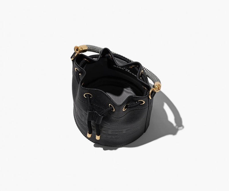 Marc Jacobs The Leather Bucket Bucket Bags Black | Australia_MJ57251