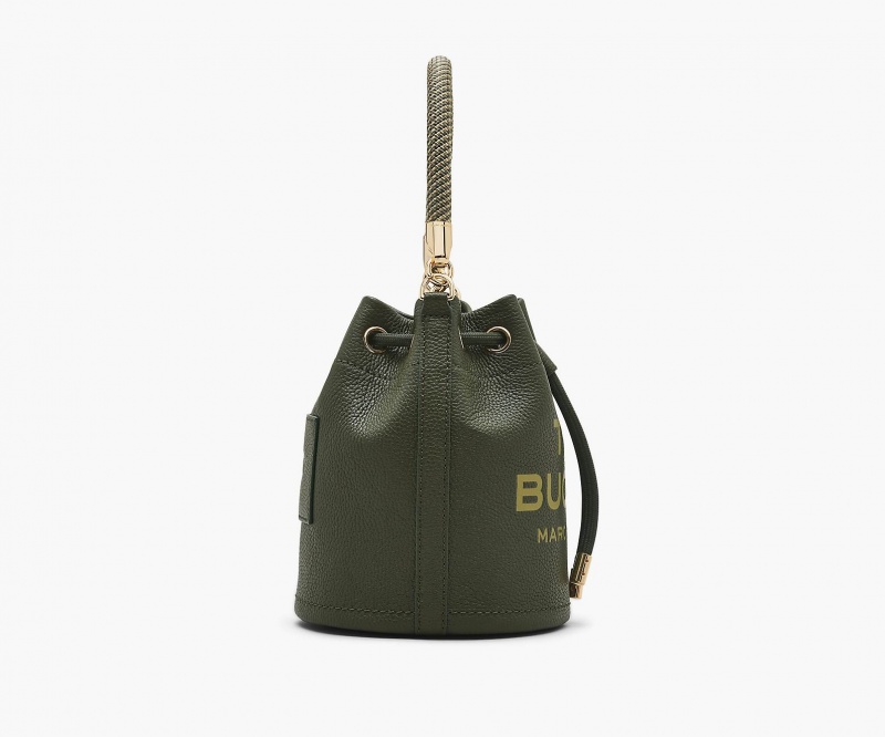 Marc Jacobs The Leather Bucket Bucket Bags Green Yellow | Australia_MJ30972