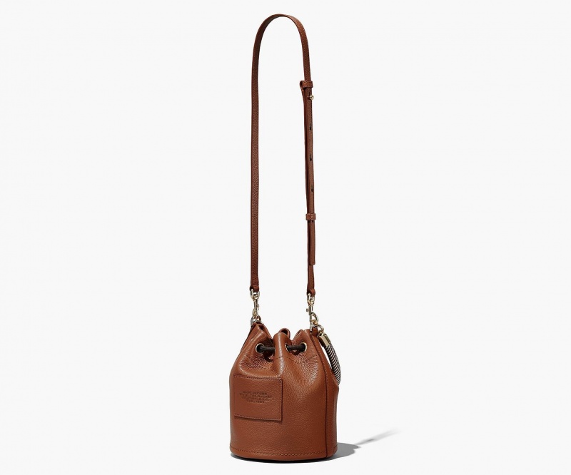 Marc Jacobs The Leather Bucket Crossbody Bags Brown | Australia_MJ16243