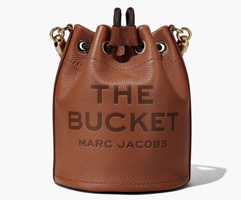 Marc Jacobs The Leather Bucket Crossbody Bags Brown | Australia_MJ16243