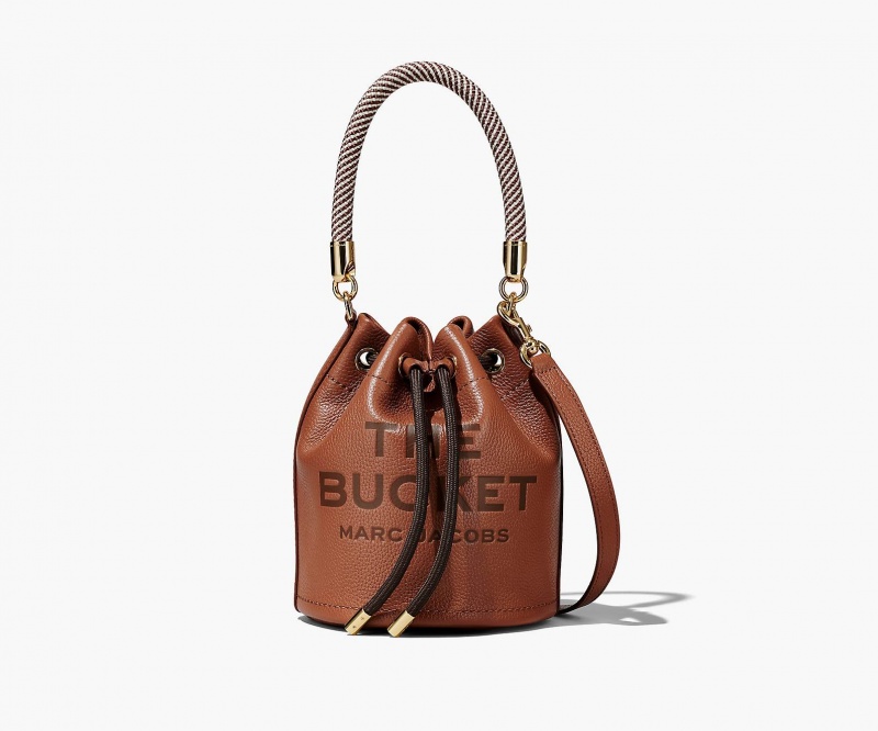 Marc Jacobs The Leather Bucket Crossbody Bags Brown | Australia_MJ16243