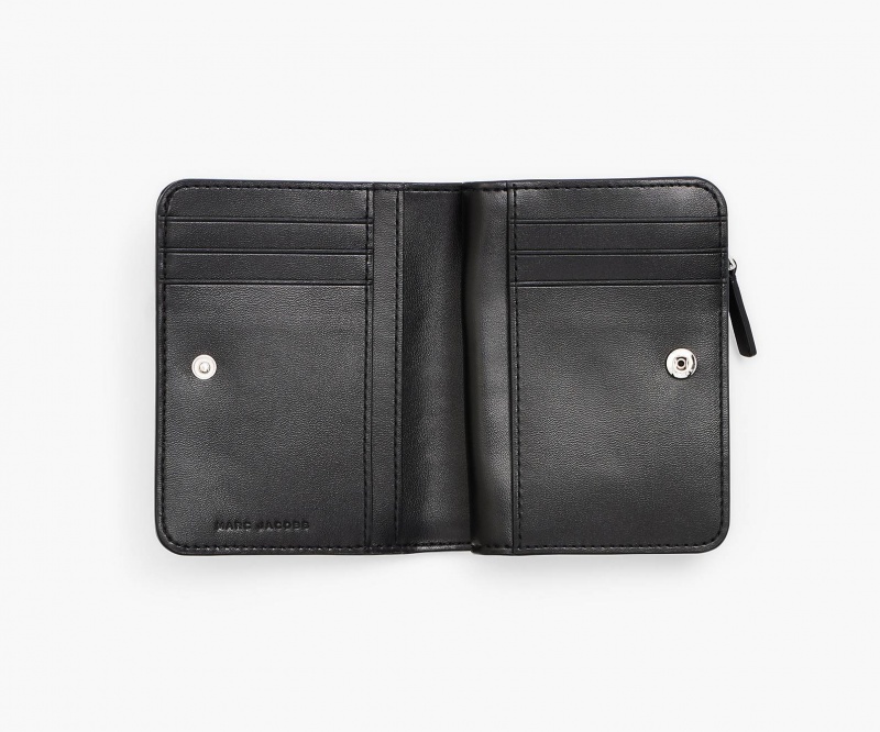 Marc Jacobs The Leather J Marc Mini Compact Wallets Black | Australia_MJ62140