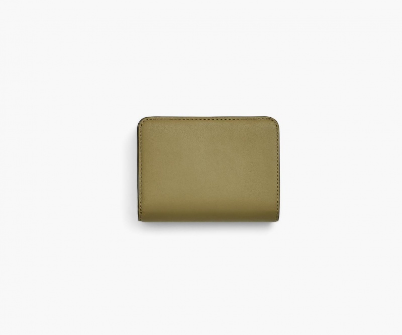 Marc Jacobs The Leather J Marc Mini Compact Wallets Green | Australia_MJ10062