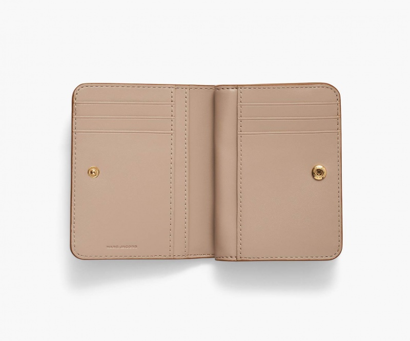 Marc Jacobs The Leather J Marc Mini Compact Wallets Brown | Australia_MJ30062