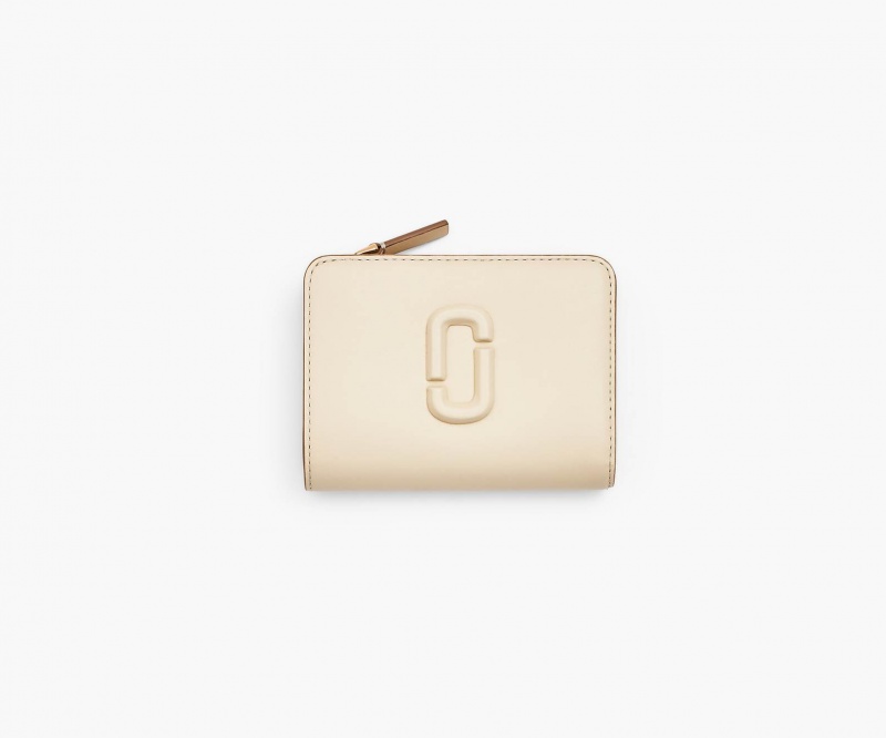 Marc Jacobs The Leather J Marc Mini Compact Wallets White | Australia_MJ24898