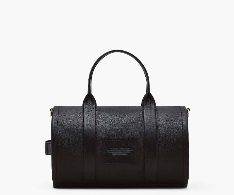 Marc Jacobs The Leather Large Duffle Shoulder Bags Black | Australia_MJ28946