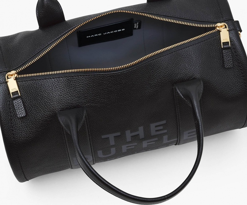 Marc Jacobs The Leather Large Duffle Shoulder Bags Black | Australia_MJ28946