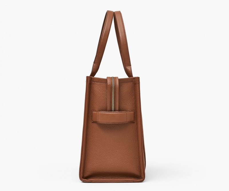 Marc Jacobs The Leather Large Tote Bags Brown | Australia_MJ25793