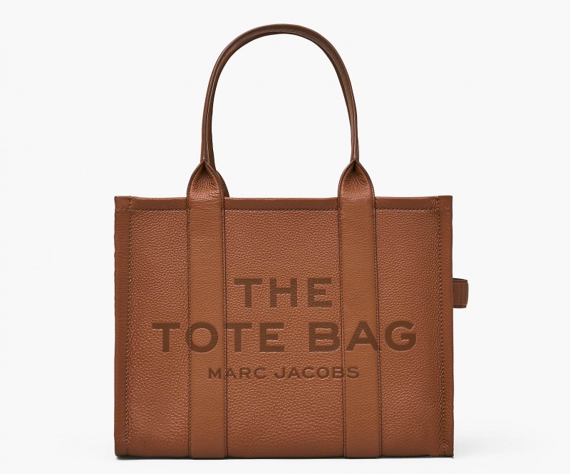 Marc Jacobs The Leather Large Tote Bags Brown | Australia_MJ25793