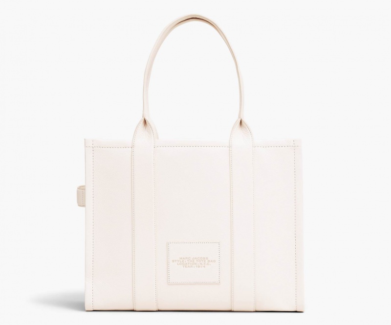 Marc Jacobs The Leather Large Tote Bags Silver | Australia_MJ19715