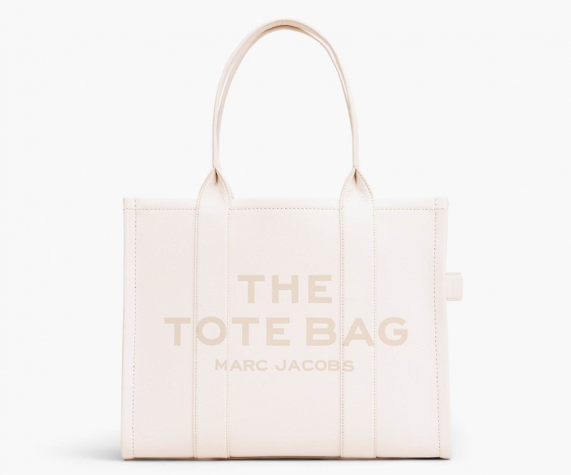 Marc Jacobs The Leather Large Tote Bags Silver | Australia_MJ19715