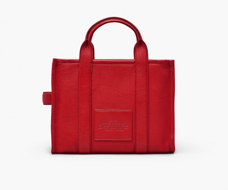 Marc Jacobs The Leather Medium Tote Bags Red | Australia_MJ36639