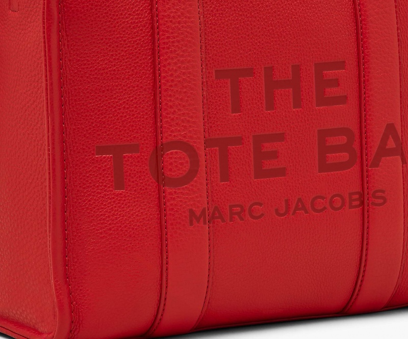 Marc Jacobs The Leather Medium Tote Bags Red | Australia_MJ36639