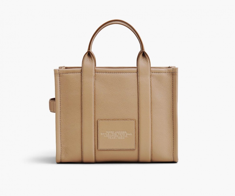 Marc Jacobs The Leather Medium Tote Bags Brown | Australia_MJ15574