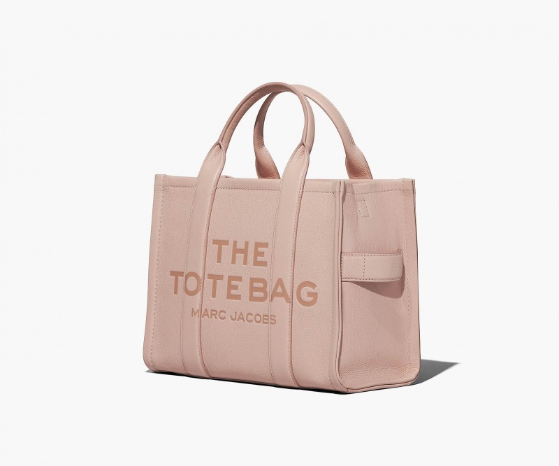 Marc Jacobs The Leather Medium Tote Bags Rose | Australia_MJ63757