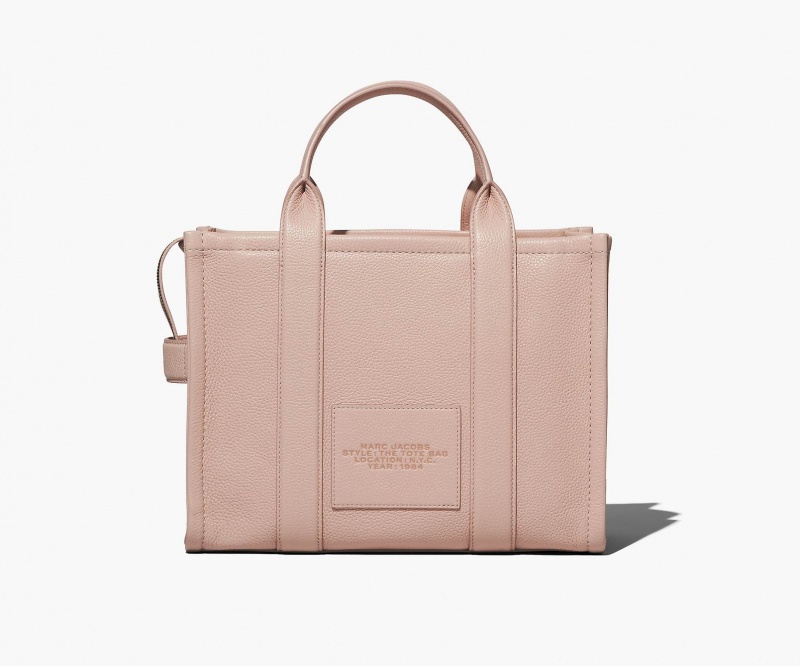 Marc Jacobs The Leather Medium Tote Bags Rose | Australia_MJ63757