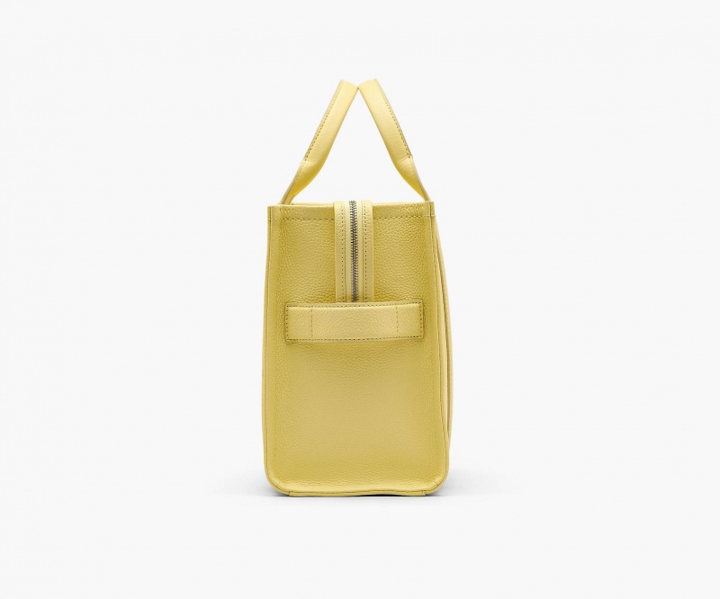 Marc Jacobs The Leather Medium Tote Bags Yellow | Australia_MJ87094