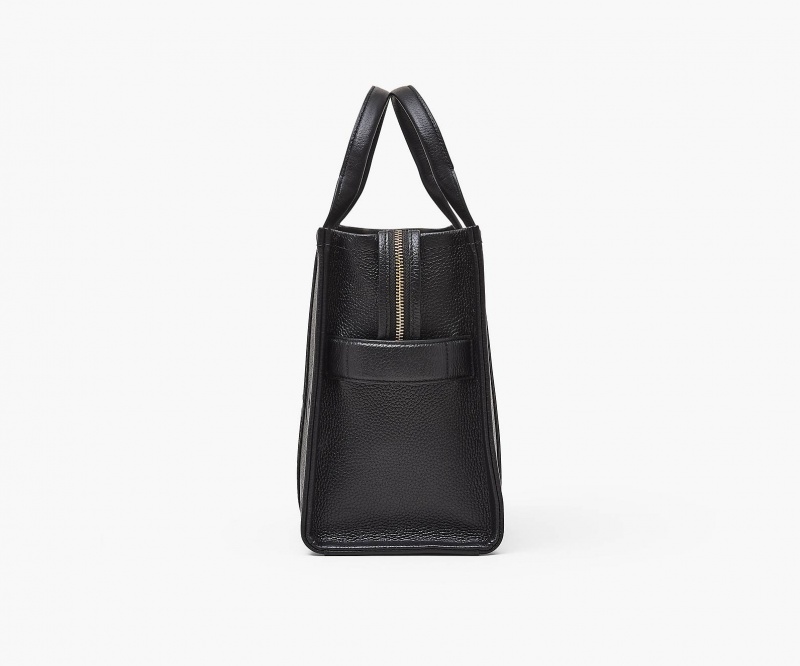 Marc Jacobs The Leather Medium Tote Bags Black | Australia_MJ79621