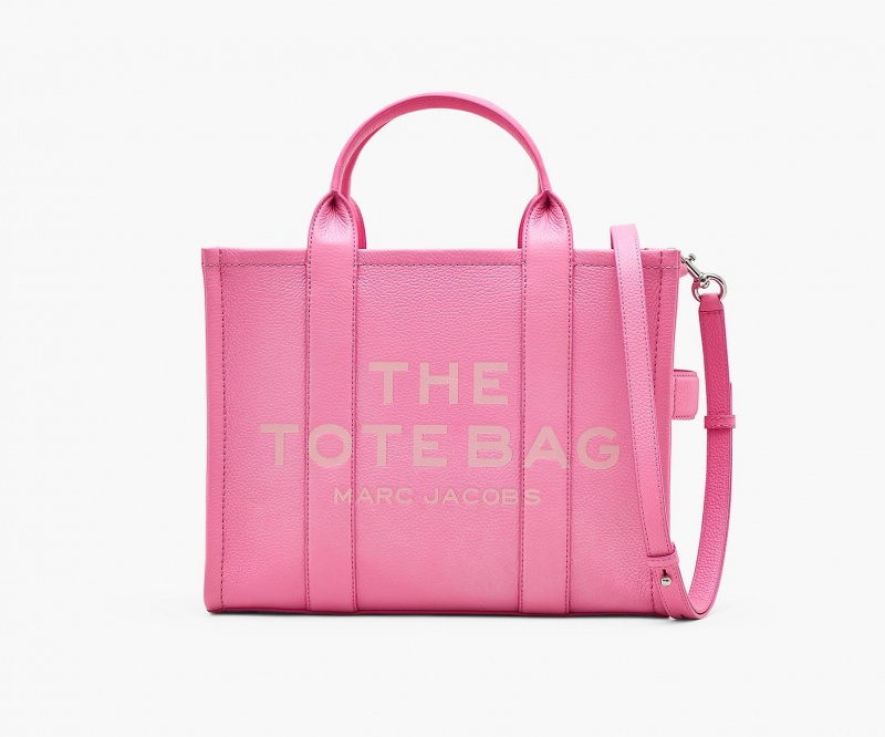 Marc Jacobs The Leather Medium Tote Bags Pink | Australia_MJ42254