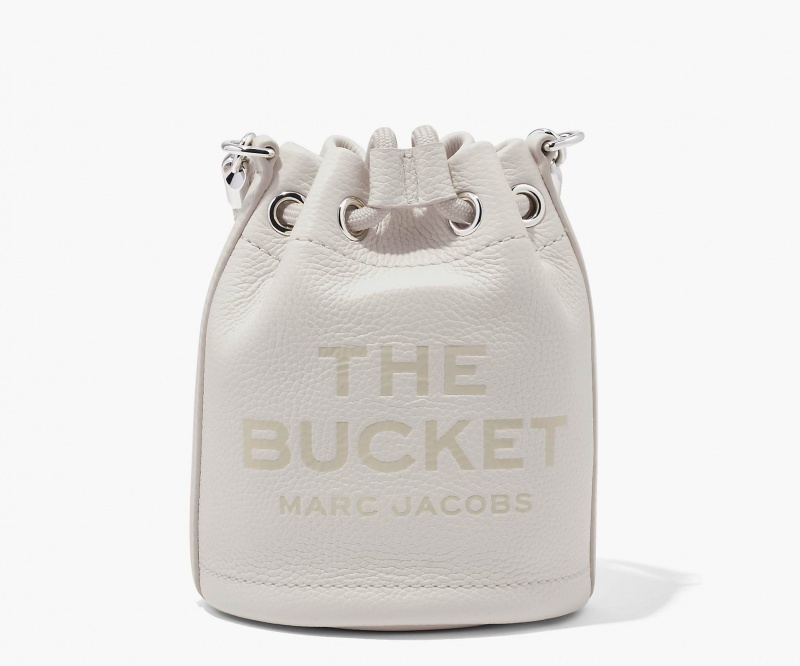 Marc Jacobs The Leather Mini Bucket Bucket Bags Silver | Australia_MJ85747