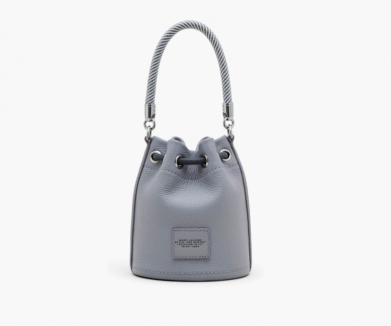 Marc Jacobs The Leather Mini Bucket Bucket Bags Grey | Australia_MJ90869