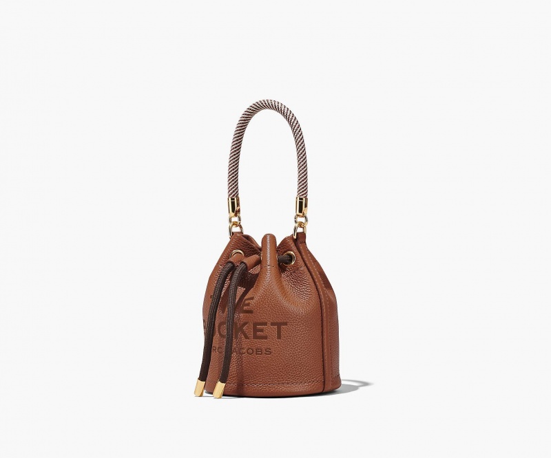 Marc Jacobs The Leather Mini Bucket Bucket Bags Brown | Australia_MJ21284